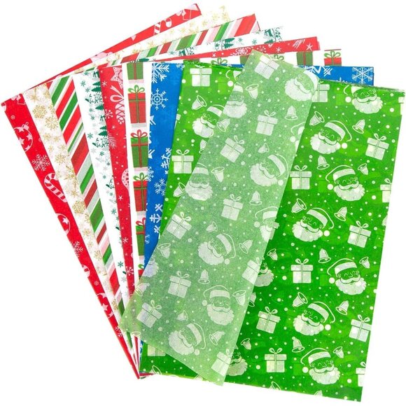 Bulk Christmas Tissue Paper 100 Sheets - 14x20" For Festive Gift Wrapping - Picture 1 of 6